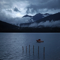 Boat on Lake Te Anau